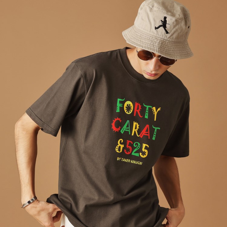 フォーティーカラッツアンドゴーニーゴ(40CARATS&525)の【Sサイズ～】レゲエ調プリント半袖Tシャツ Ｔシャツ