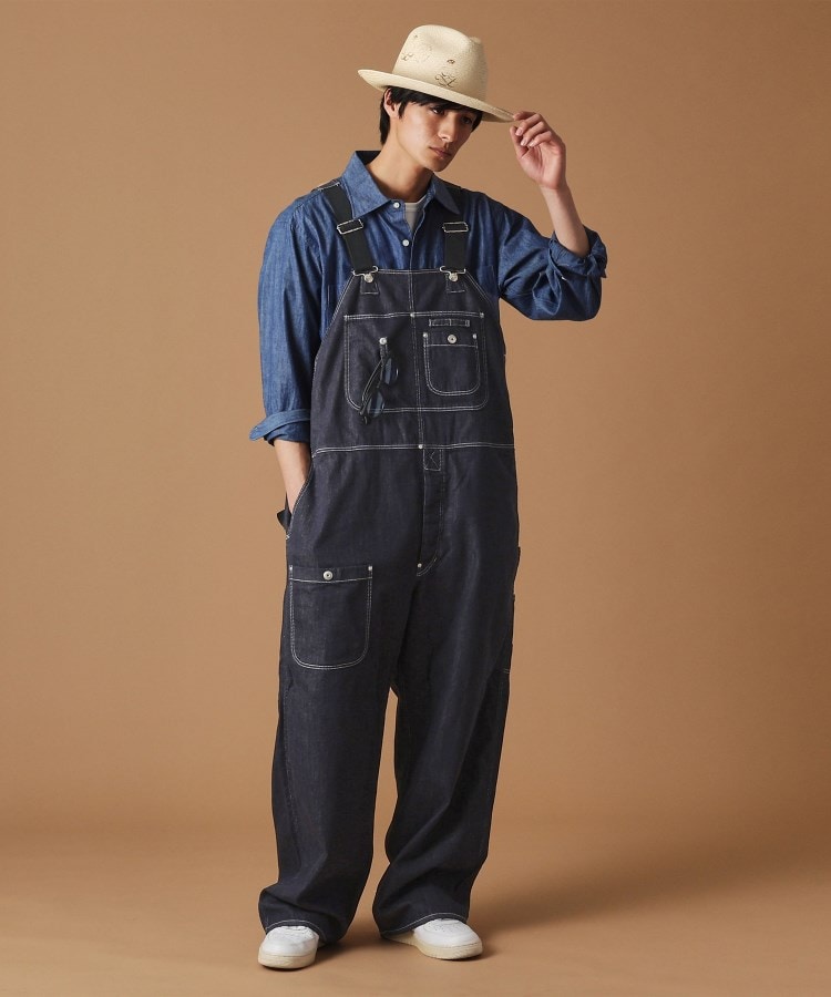 フォーティーカラッツアンドゴーニーゴ(40CARATS&525)の525DENIM　オーバーオール ブルー(093)
