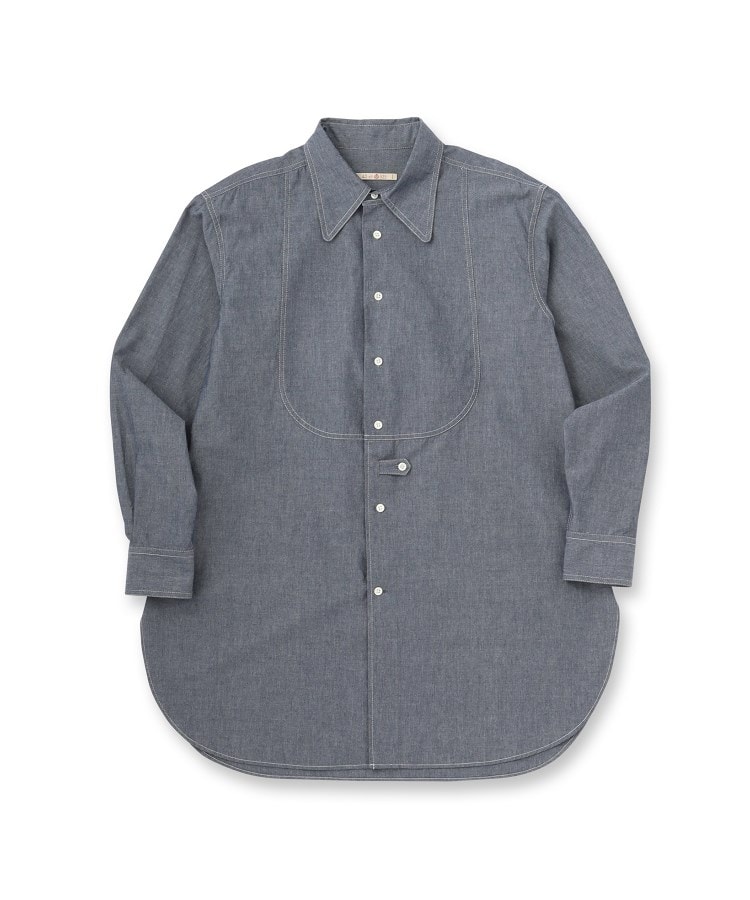 Sサイズ~】525DENIMチュニックシャツ(カジュアルシャツ Sサイズ~】525DENIMチュニックシャツ(カジュアルシャツ