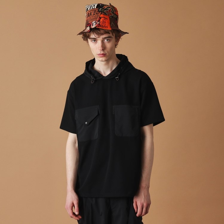 フォーティーカラッツアンドゴーニーゴ(40CARATS&525)のフード付き半袖Tシャツ カットソー