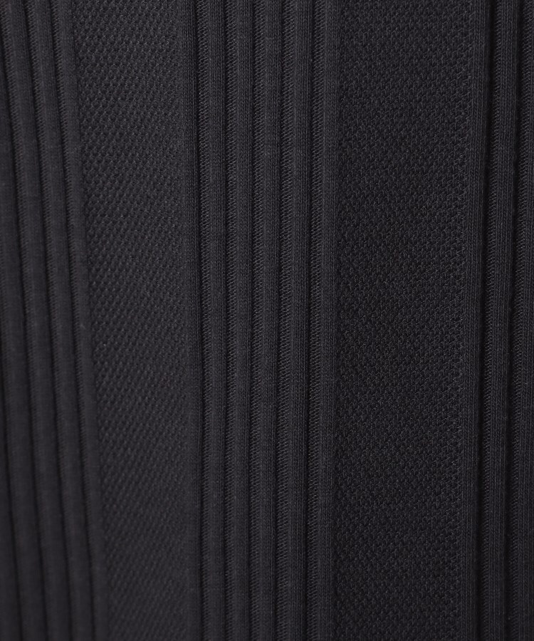 ベースコントロール(BASE CONTROL)の針抜き編み×天竺 フェイクレイヤードデザイン 半袖Tシャツ9