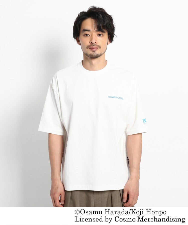 ベースコントロール(BASE CONTROL)のOSAMU GOODS/オサムグッズ コラボ バックプリント コットン半袖Tシャツ1
