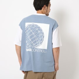 ベースコントロール(BASE CONTROL)の◆バイカラーデザイン コットンワイドシルエットバックプリントTシャツ Ｔシャツ