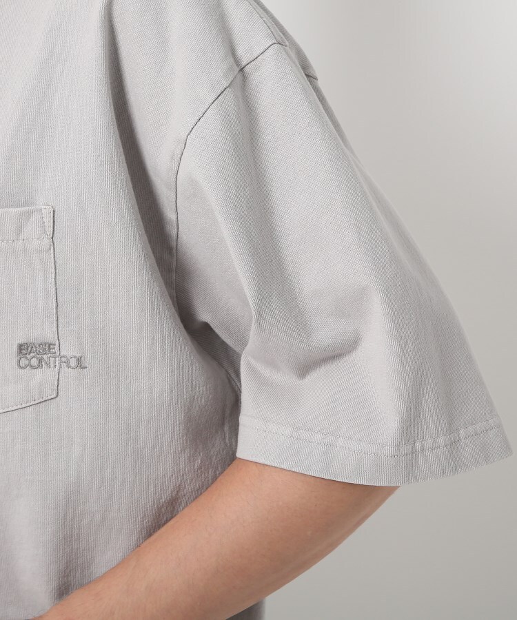 ベースコントロール(BASE CONTROL)のビッグシルエット オーバーダイ加工 半袖ポケットTシャツ5