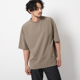 ベースコントロール(BASE CONTROL)のビッグシルエット 切替デザイン ポンチ半袖Tシャツ Ｔシャツ