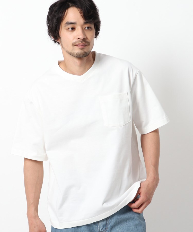 ベースコントロール(BASE CONTROL)の日本製 JAPAN MADE 体温調整加工 コットン半袖Tシャツ オフホワイト(103)