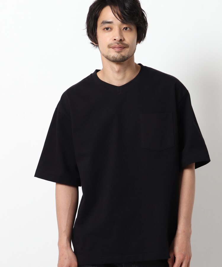 ベースコントロール(BASE CONTROL)の日本製 JAPAN MADE 体温調整加工 コットン半袖Tシャツ ブラック(119)