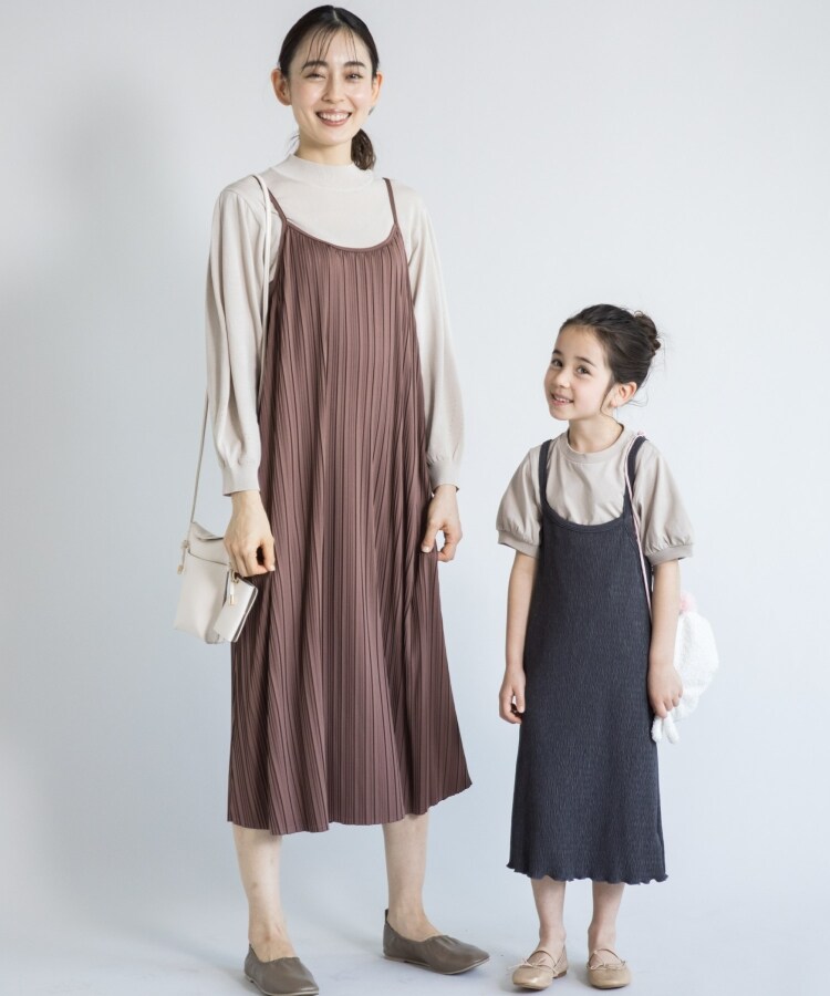 リンクコーデ 2点セット プリーツワンピ Tシャツset キャミワンピース The Shop Tk Kids ザショップティーケー ワールド オンラインストア World Online Store