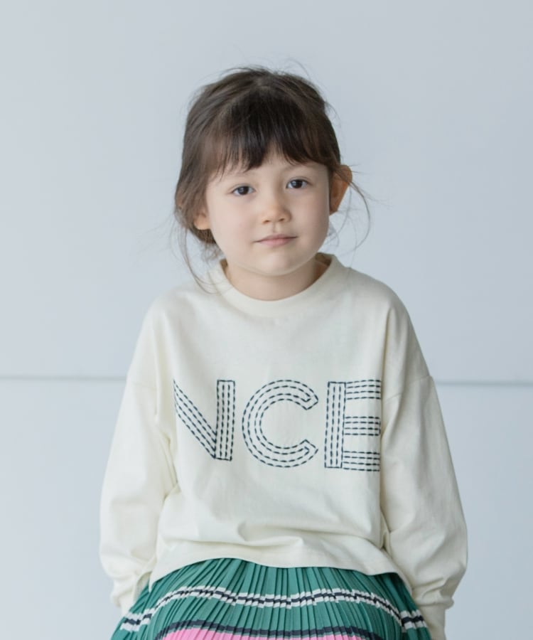  THE SHOP TK(Kids)(ザ ショップ ティーケー（キッズ）) 【110-150/コットン100％】刺繍ロゴTシャツ