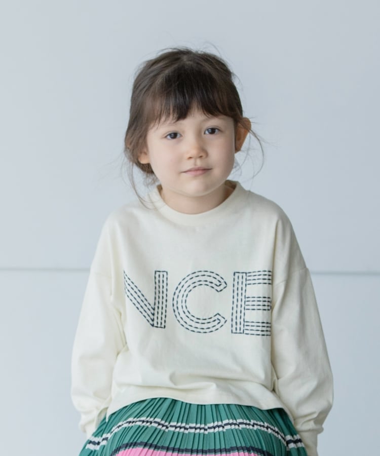 ＜WORLD＞ THE SHOP TK(Kids)(ザ ショップ ティーケー（キッズ）) 【110-150/コットン100％】刺繍ロゴTシャツ画像