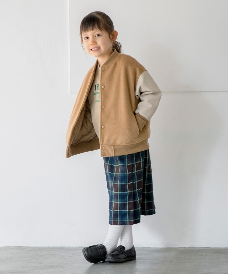 ザ ショップ ティーケー（キッズ）(THE SHOP TK(Kids))の◆【100-140/異素材ドッキング】スタジャン1