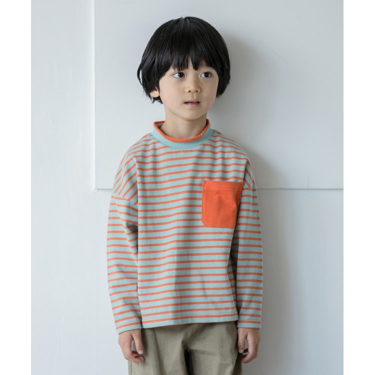 ザ ショップ ティーケー（キッズ）(THE SHOP TK(Kids))の◆【110-140/コットン100%】カラーボーダーカットソー カットソー