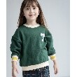 ザ ショップ ティーケー（キッズ）(THE SHOP TK(Kids))の◆【110-150/洗濯機で洗える】ワッペンスウェットトップス グリーン(022)