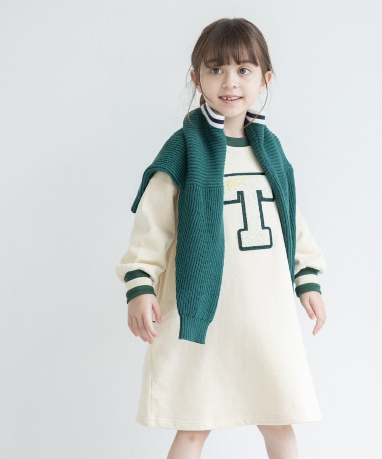 ザ ショップ ティーケー（キッズ）(THE SHOP TK(Kids))の◆【110-150/洗濯機で洗える】ワッペンスウェットワンピース2