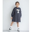 ザ ショップ ティーケー（キッズ）(THE SHOP TK(Kids))の◆【110-150/洗濯機で洗える】ワッペンスウェットワンピース ディープグレー(015)