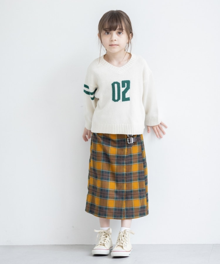 ザ ショップ ティーケー（キッズ）(THE SHOP TK(Kids))の◆【110-150/ミディ丈】チェックベルトスカート1