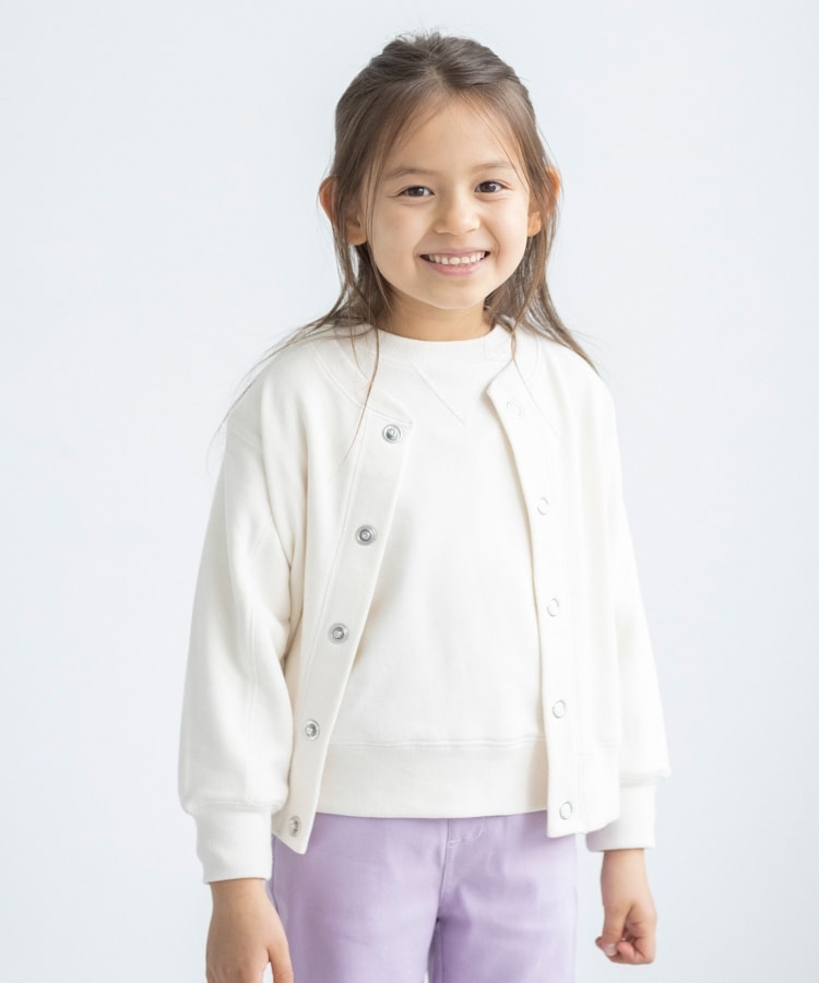 ザ ショップ ティーケー（キッズ）(THE SHOP TK(Kids))の◆【110‐150/Good THINGS】スナップボタンカーディガン アイボリー(004)