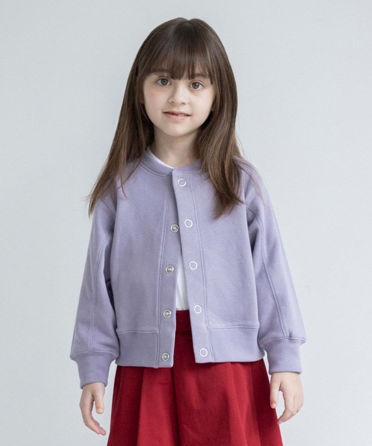 ザ ショップ ティーケー（キッズ）(THE SHOP TK(Kids))の◆【110‐150/Good THINGS】スナップボタンカーディガン パープル(080)