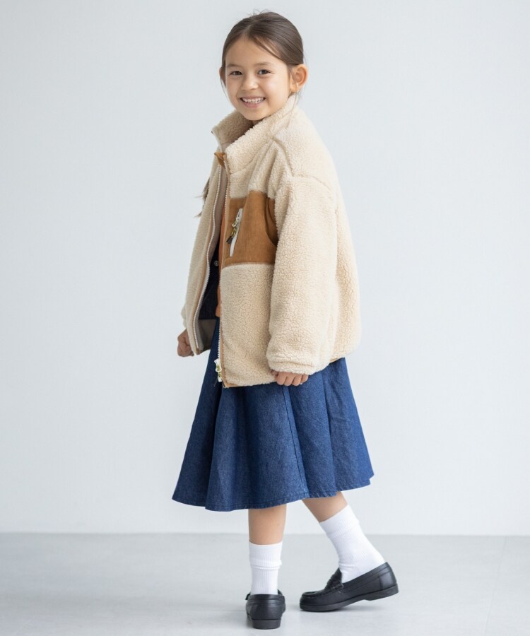 ザ ショップ ティーケー（キッズ）(THE SHOP TK(Kids))の◆【100-140/洗濯機で洗える！】ポケット配色ボアブルゾン18