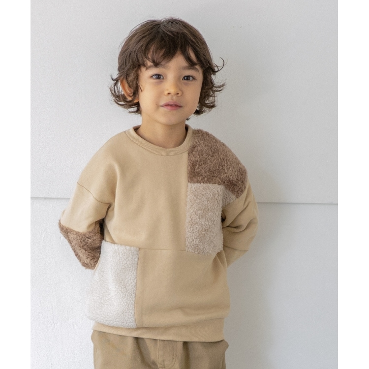 ザ ショップ ティーケー（キッズ）(THE SHOP TK(Kids))の◆【100-140】ボア切替スウェットトップス スウェット・トレーナー