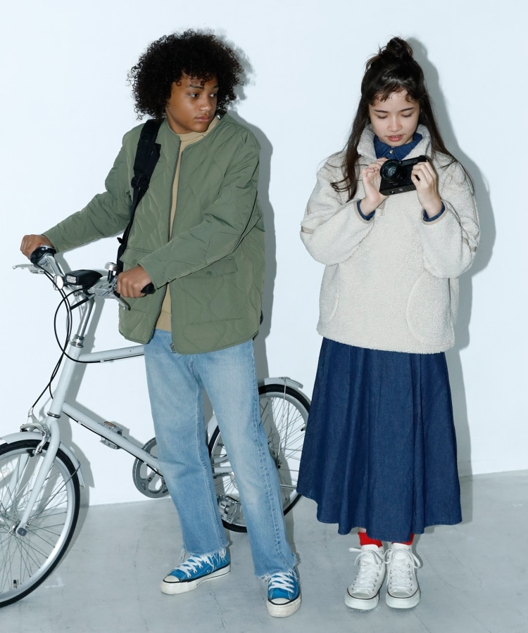 ザ ショップ ティーケー（キッズ）(THE SHOP TK(Kids))の◆【140-160】ハーフジップボアブルゾン/福田麻琴さんコラボ5