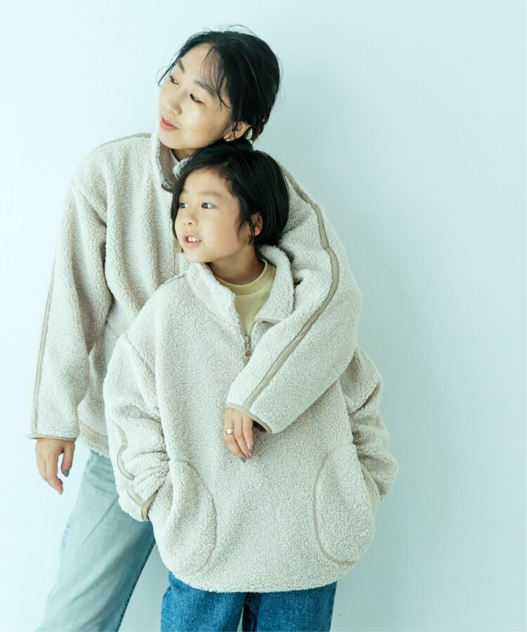 ザ ショップ ティーケー（キッズ）(THE SHOP TK(Kids))の◆【140-160】ハーフジップボアブルゾン/福田麻琴さんコラボ11