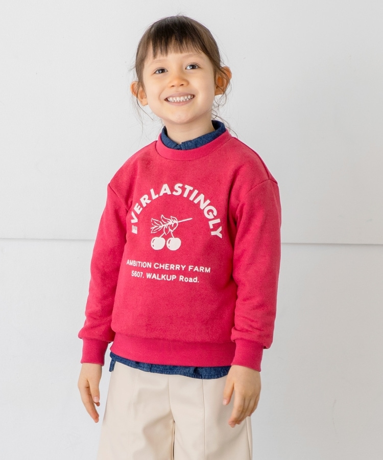 ザ ショップ ティーケー（キッズ）(THE SHOP TK(Kids))の◆【100-140】レトロプリントスウェットトップス レッド(062)