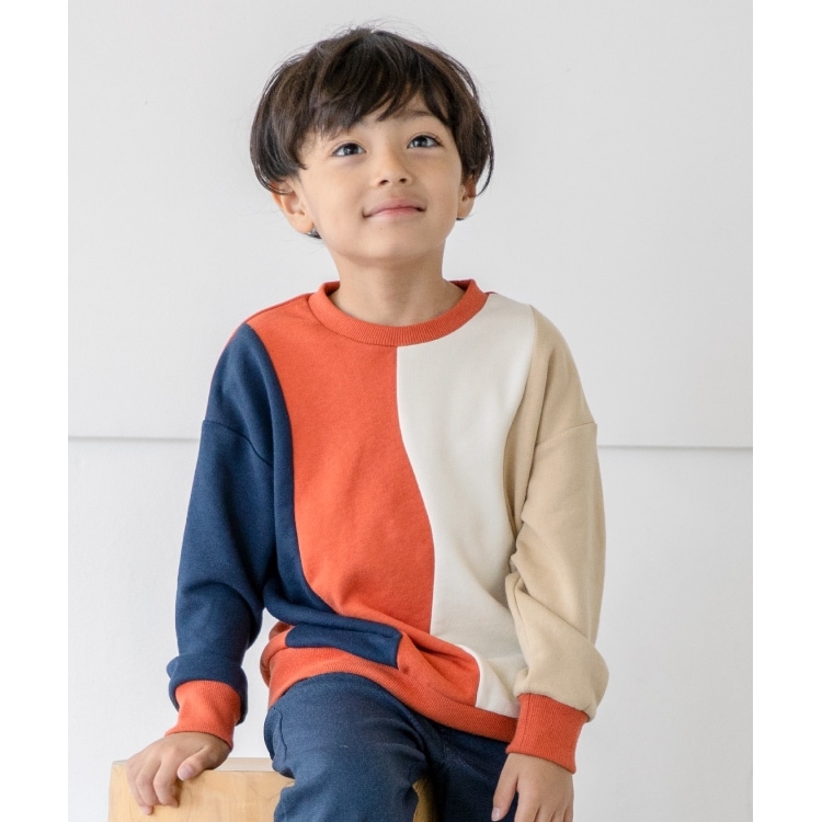 ザ ショップ ティーケー（キッズ）(THE SHOP TK(Kids))の◆【110-140】ナミナミ切替スウェットトップス スウェット・トレーナー