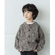 ザ ショップ ティーケー（キッズ）(THE SHOP TK(Kids))の◆【110-150/洗濯機で洗える！】ケーブルニットカーディガン チャコールグレー(014)