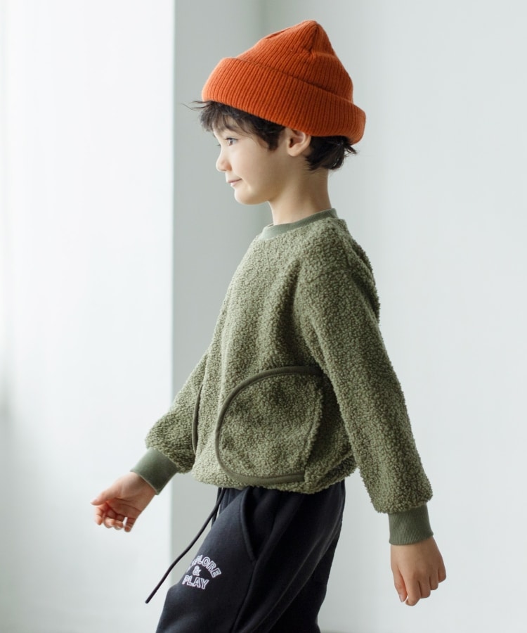 ザ ショップ ティーケー（キッズ）(THE SHOP TK(Kids))の◆【110-140/洗濯機で洗える！】モコモコカールボアトップス2