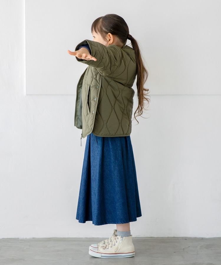 100-140/洗濯機で洗える!】サイドボタンキルティングジャケット