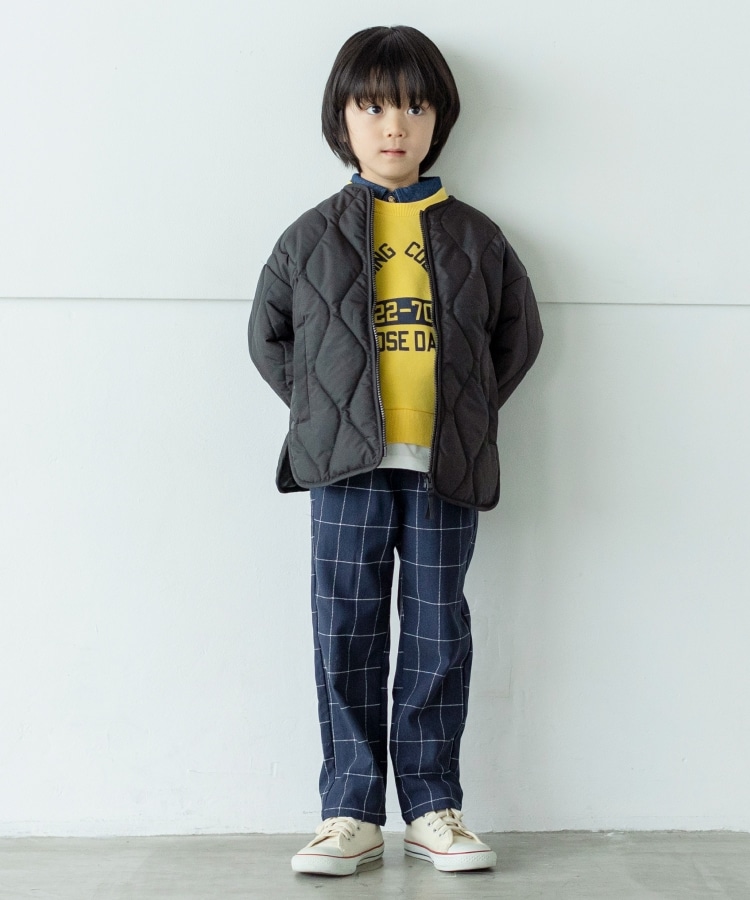 100-140/洗濯機で洗える!】サイドボタンキルティングジャケット