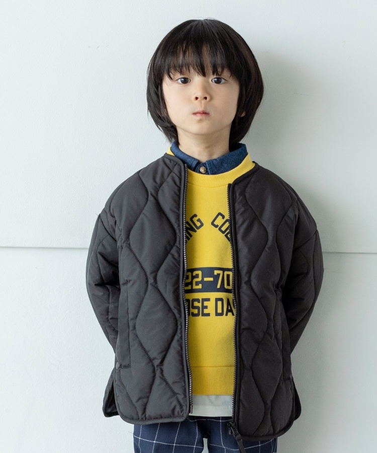 ＜WORLD＞ THE SHOP TK(Kids)(ザ ショップ ティーケー（キッズ）) 【100-140/洗濯機で洗える！】サイドボタンキルティングジャケット