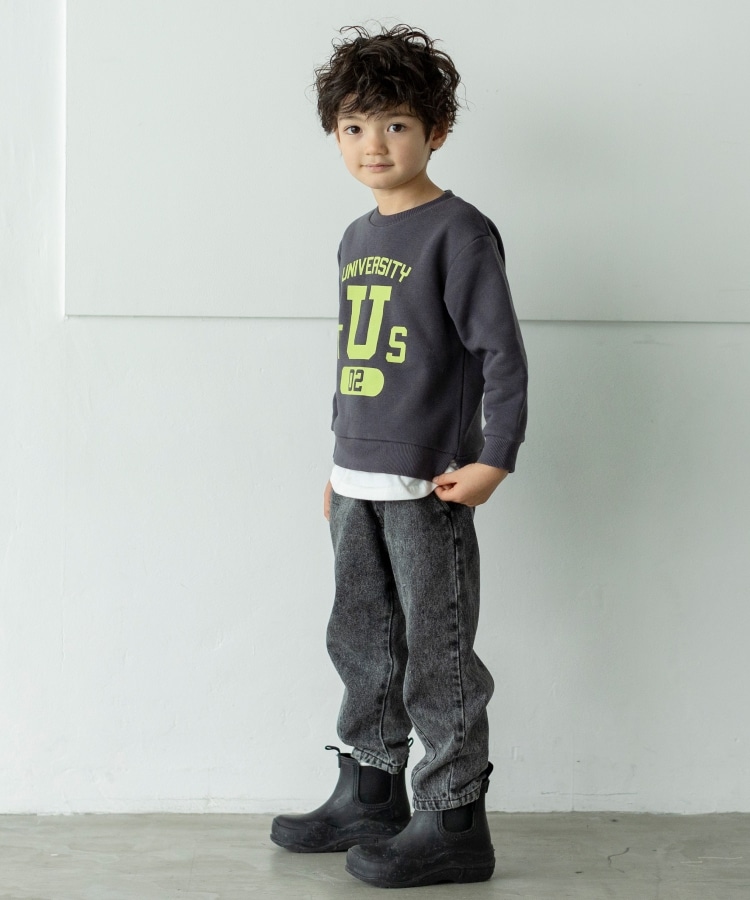 ザ ショップ ティーケー（キッズ）(THE SHOP TK(Kids))の◆【110-140】裏起毛ロゴプリント裾レイヤードトップス4