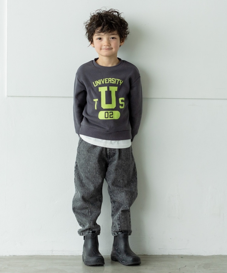 ザ ショップ ティーケー（キッズ）(THE SHOP TK(Kids))の◆【110-140】裏起毛ロゴプリント裾レイヤードトップス5