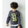 ザ ショップ ティーケー（キッズ）(THE SHOP TK(Kids))の◆【110-140】裏起毛ロゴプリント裾レイヤードトップス ディープグレー(015)