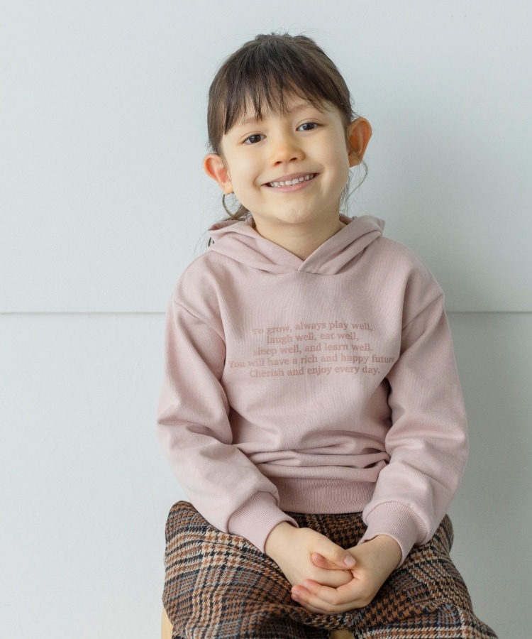 ＜WORLD＞ THE SHOP TK(Kids)(ザ ショップ ティーケー（キッズ）) 【110-150】さりげないプリントスウェットプルパーカ