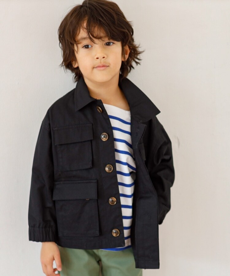 ザ ショップ ティーケー（キッズ）(THE SHOP TK(Kids))の◆【110-150】ファティーグジャケット ブラック(019)