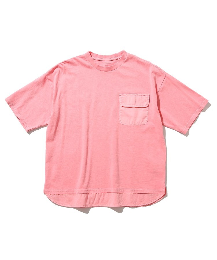 ザ ショップ ティーケー（キッズ）(THE SHOP TK(Kids))の◆【150-160】【さらっと1枚でレイヤード風】ピグメントフハクドッキングTシャツ ピンク(072)