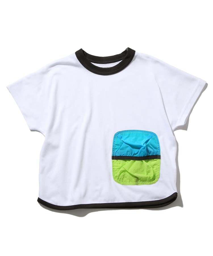 ＜WORLD＞ THE SHOP TK(Kids)(ザ ショップ ティーケー（キッズ）) 【100‐140】【持ち運び便利】ポケッタブル配色Tシャツ