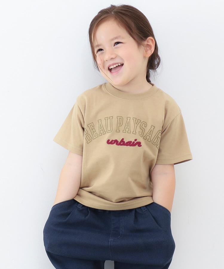 ザ ショップ ティーケー（キッズ）(THE SHOP TK(Kids))の【110－140】バックフォト半袖TEE ベージュ(052)