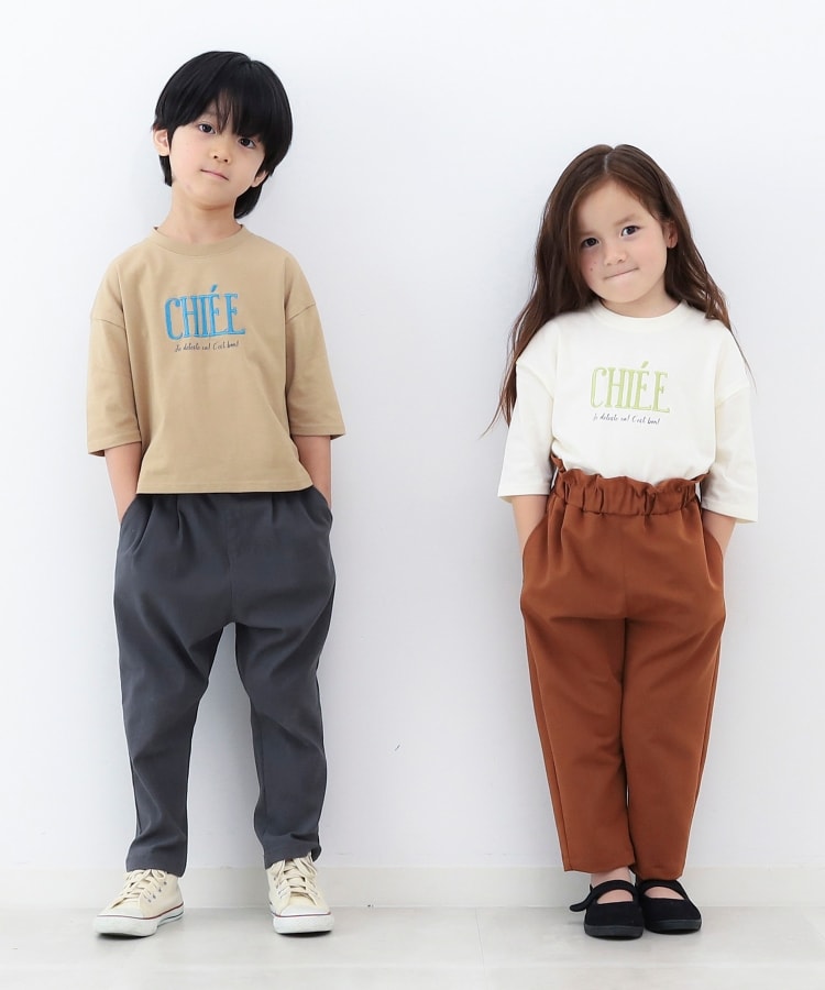 ザ ショップ ティーケー（キッズ）(THE SHOP TK(Kids))の【100-140】刺繍ロゴ七分Tシャツ2