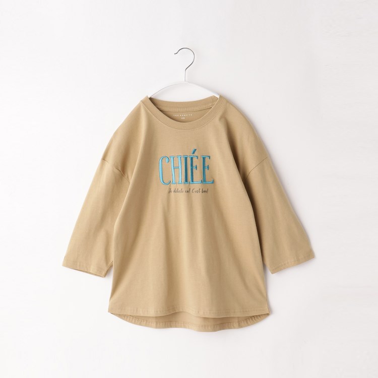 ザ ショップ ティーケー（キッズ）(THE SHOP TK(Kids))の【150-160】刺繍ロゴ七分Tシャツ Ｔシャツ