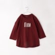 ザ ショップ ティーケー（キッズ）(THE SHOP TK(Kids))の【150-160】刺繍ロゴ七分Tシャツ ボルドー(064)