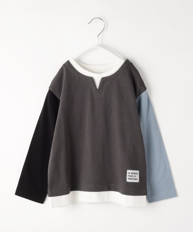 ザ ショップ ティーケー（キッズ）(THE SHOP TK(Kids))の【110-140】キーネックレイヤードロンT/パパとおそろい9