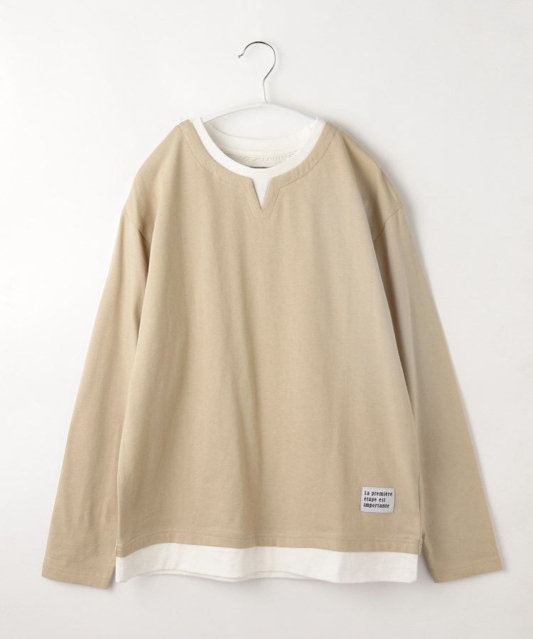 ザ ショップ ティーケー（キッズ）(THE SHOP TK(Kids))の【150-160】キーネックレイヤードロンT/パパとおそろい1