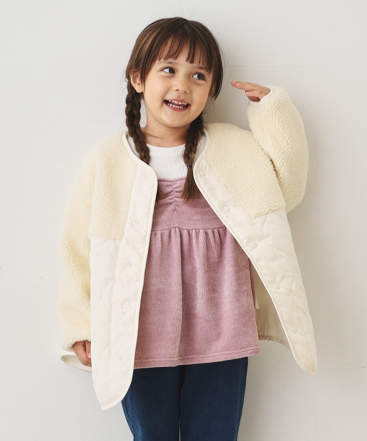 ザ ショップ ティーケー（キッズ）(THE SHOP TK(Kids))の【110-140】ボア×キルトドッキングブルゾン3