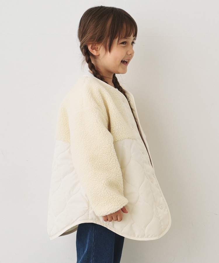 ザ ショップ ティーケー（キッズ）(THE SHOP TK(Kids))の【110-140】ボア×キルトドッキングブルゾン4