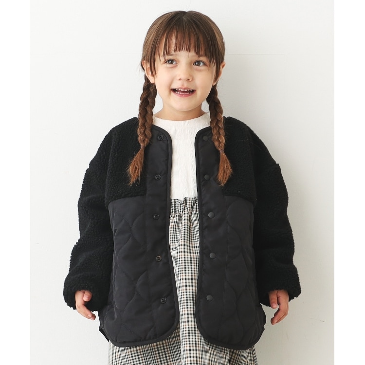 ザ ショップ ティーケー（キッズ）(THE SHOP TK(Kids))の【110-140】ボア×キルトドッキングブルゾン ブルゾン/ジャンバー