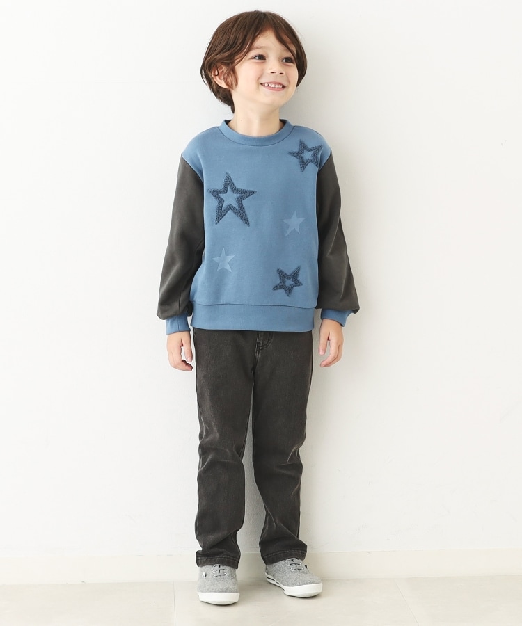 ザ ショップ ティーケー（キッズ）(THE SHOP TK(Kids))の【100-150】星柄さがら刺繍裏毛プルオーバー1